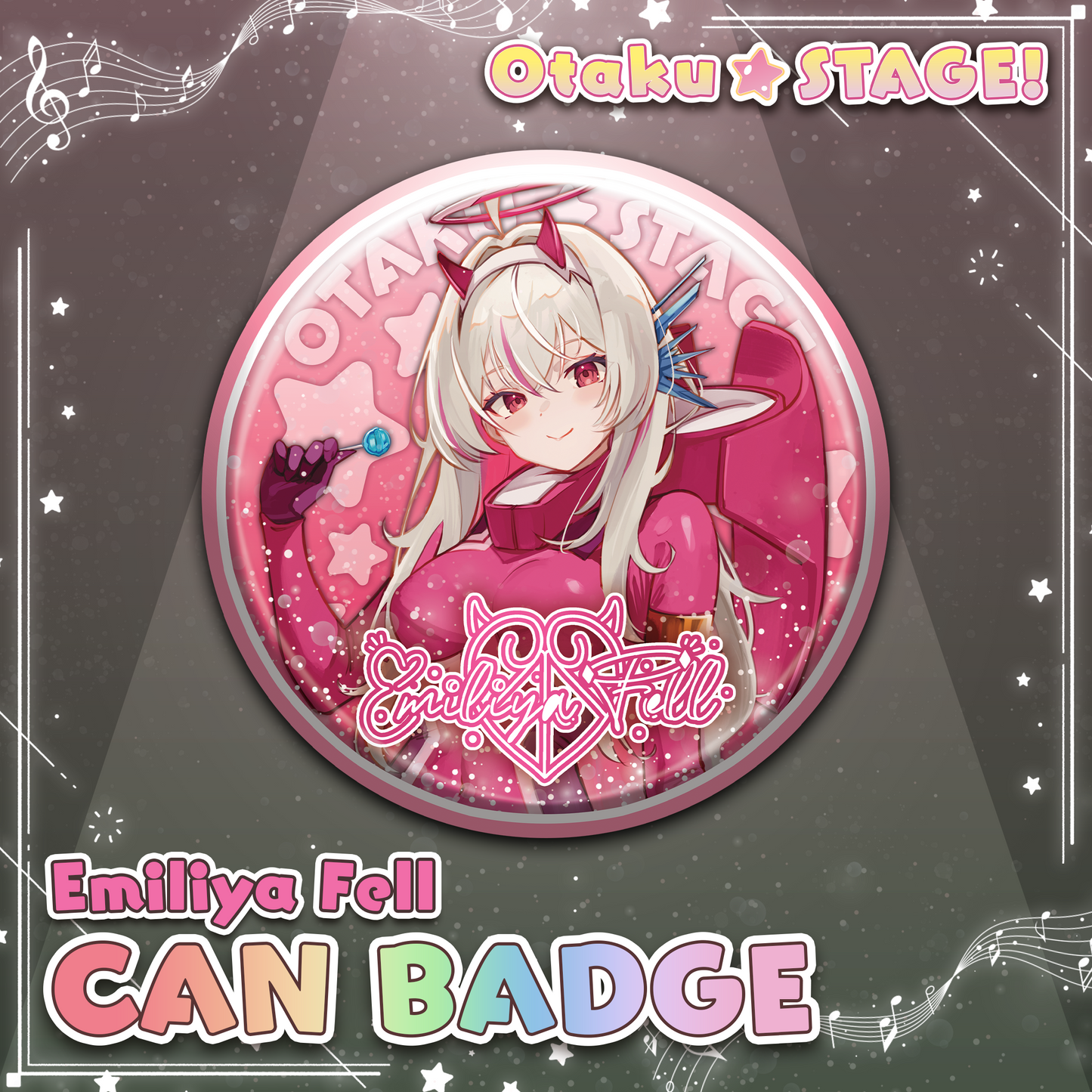 Otaku Stage : Emiliya & Phoebe Can Badge Set