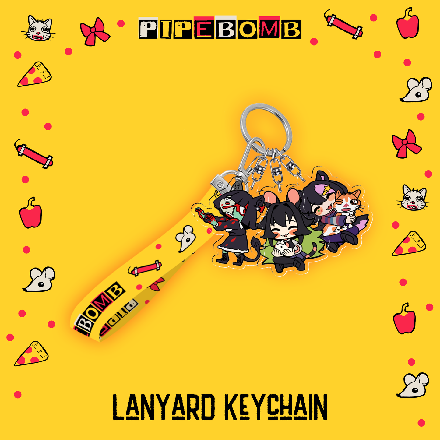 Pipe Bomb : Mini-Lanyard Keychain