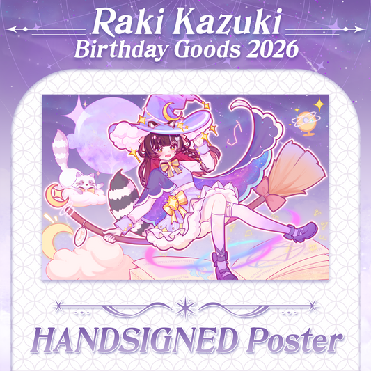 Raki Kazuki : Hand Signed Poster [Pre-Order]