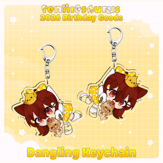 Renniesaurus : Dangling Acrylic Keychain
