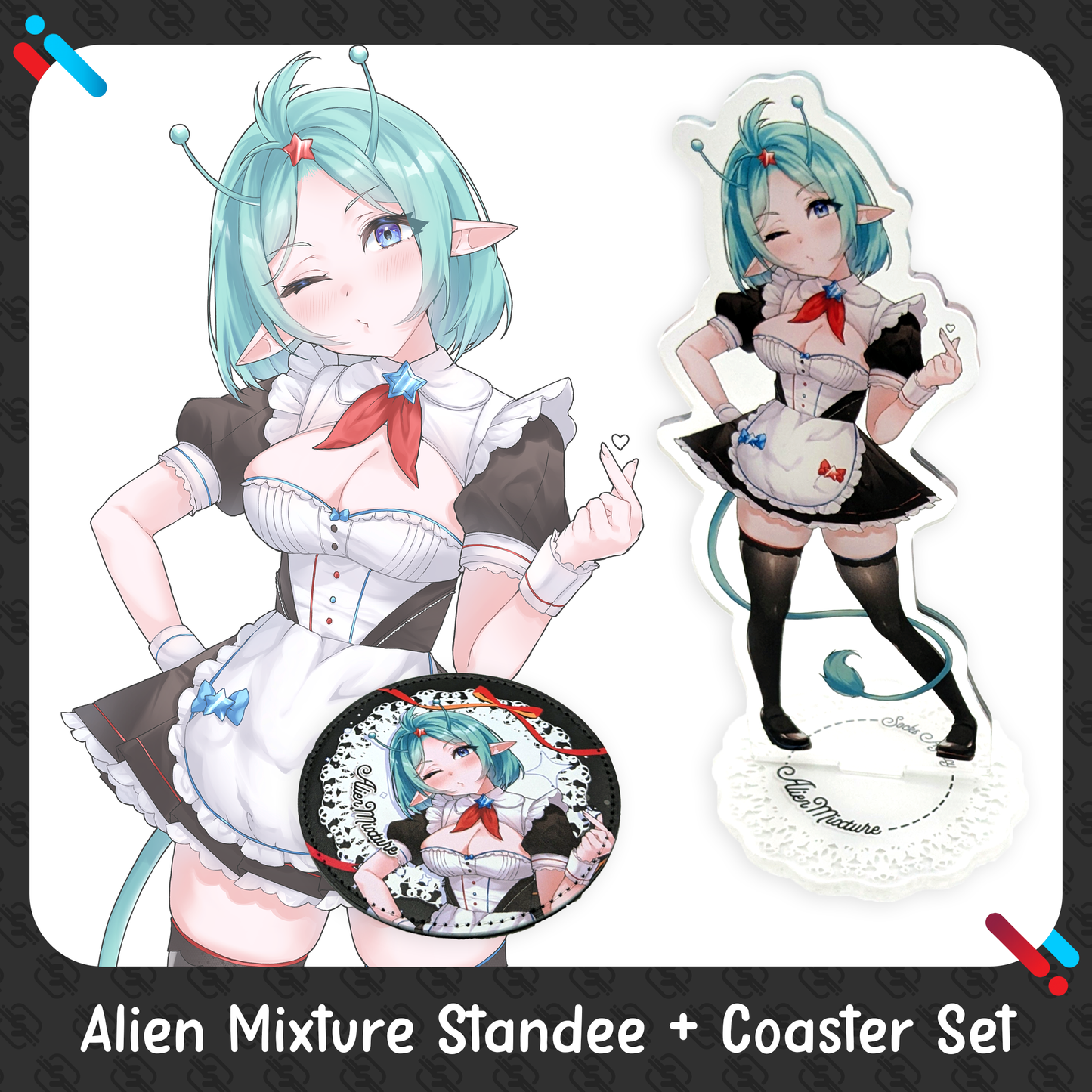 Socks Agency : LIMITED Maid Standee & Coaster Combos