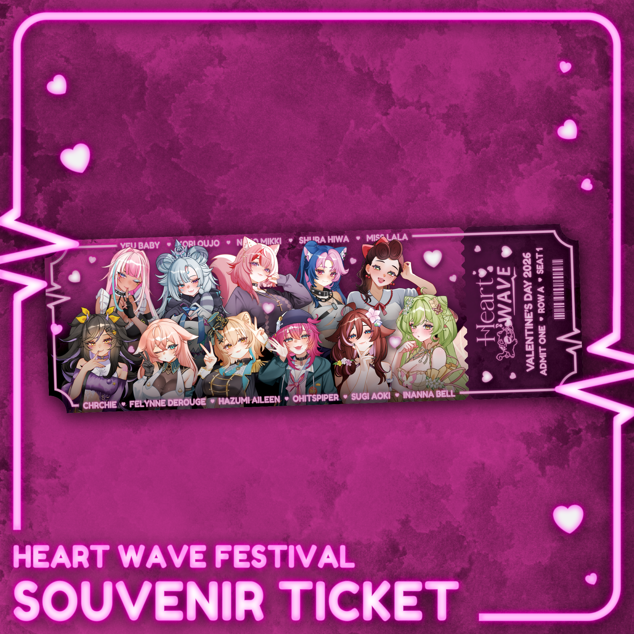 HeartWAVE : Collectable Ticket – Kawa Entertainment