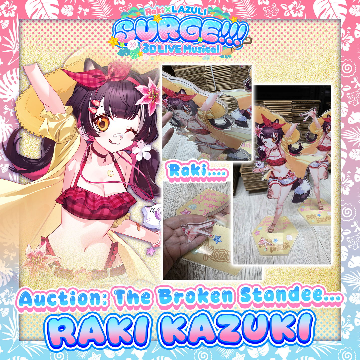 Surge : Raki - BROKEN MEGA STANDEE (Signed, yet smudged base)