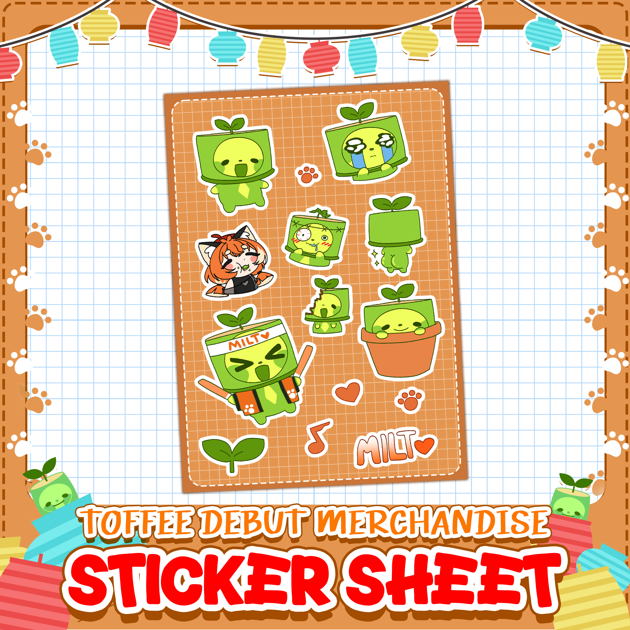 Toffee : Sticker Sheet – Kawa Entertainment