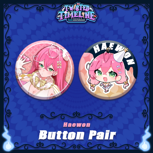 Haewon : Twisted Timeline Button Pair [Pre-Order]