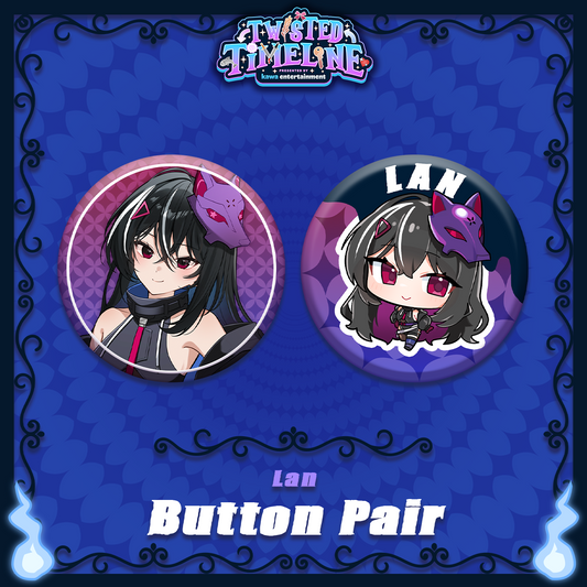 Lan Philia : Twisted Timeline Button Pair [Pre-Order]