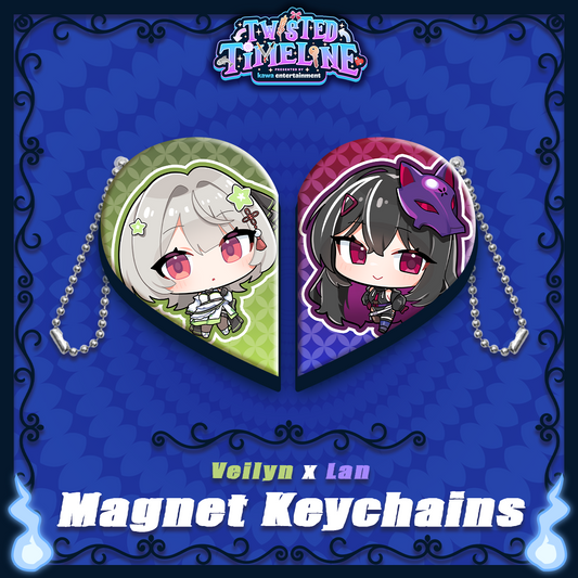 Twisted Timeline : Lan x Veilyn Magnet Keychains [Pre-Order]