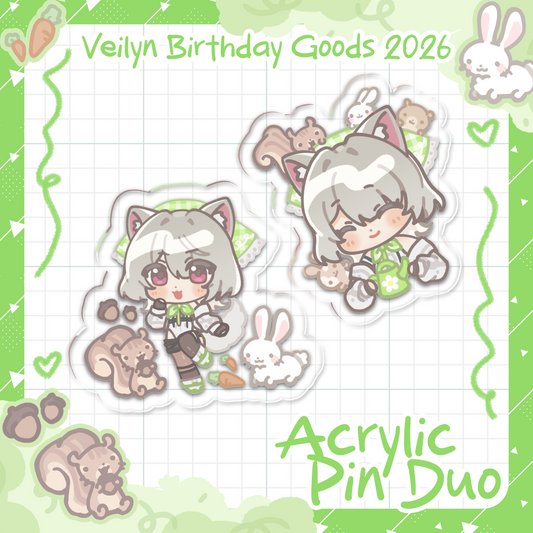 Veilyn : Acrylic Pin Duo