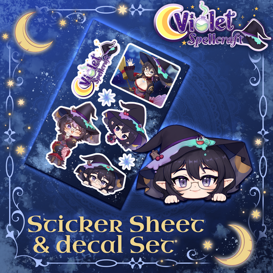 Violet Spellcraft : Sticker Sheet & Car Decal Set