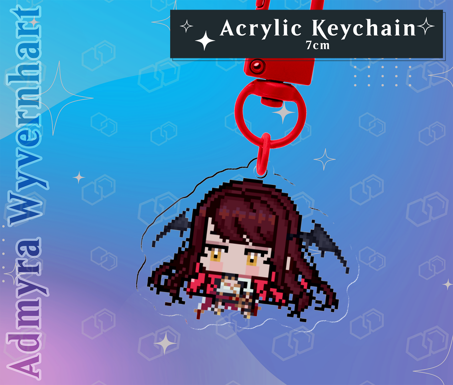 Admyra Wyvernhart : Pixel Chibi Keychain