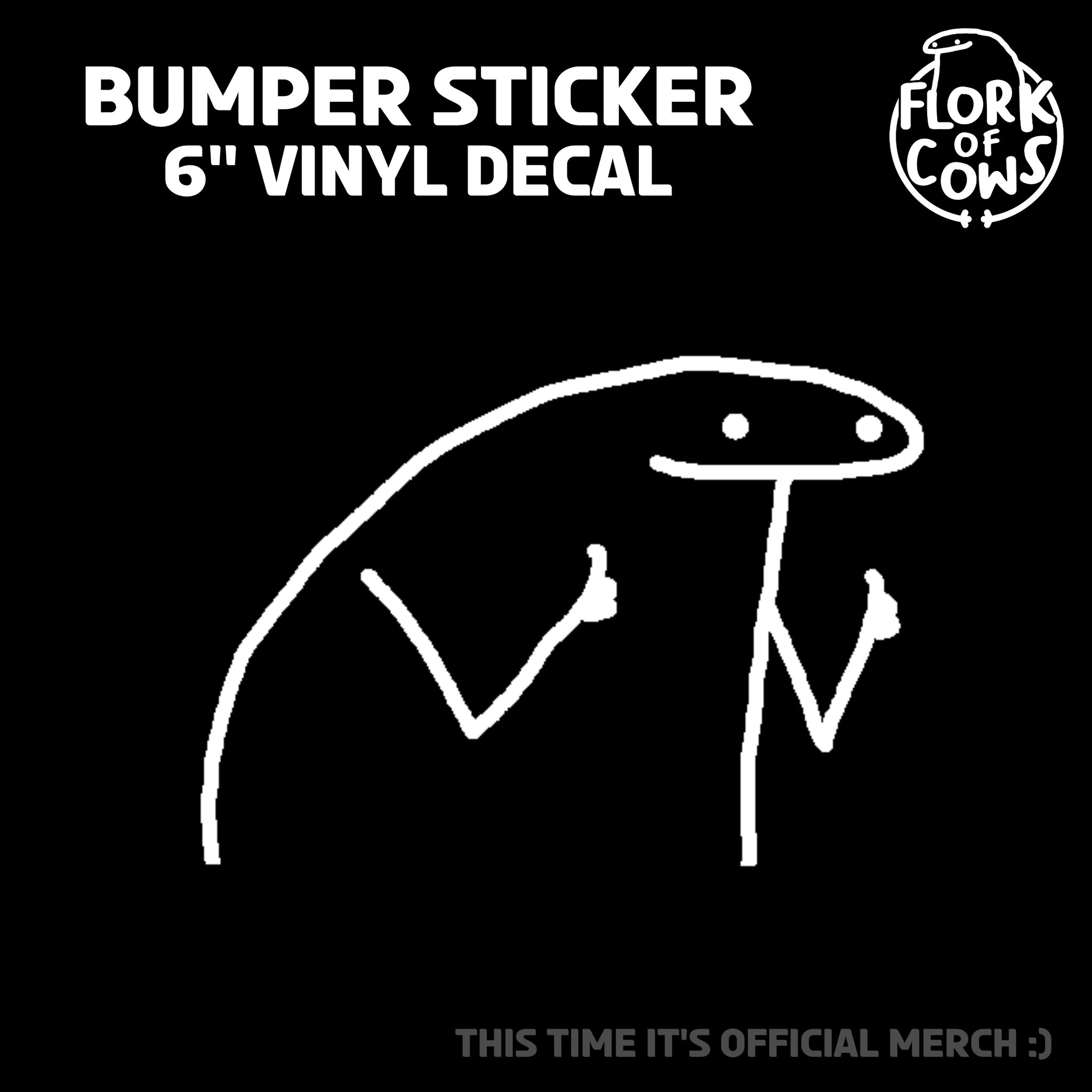 Fk Flock Sticker florkofcows : Bumper Sticker – Kawa Entertainment