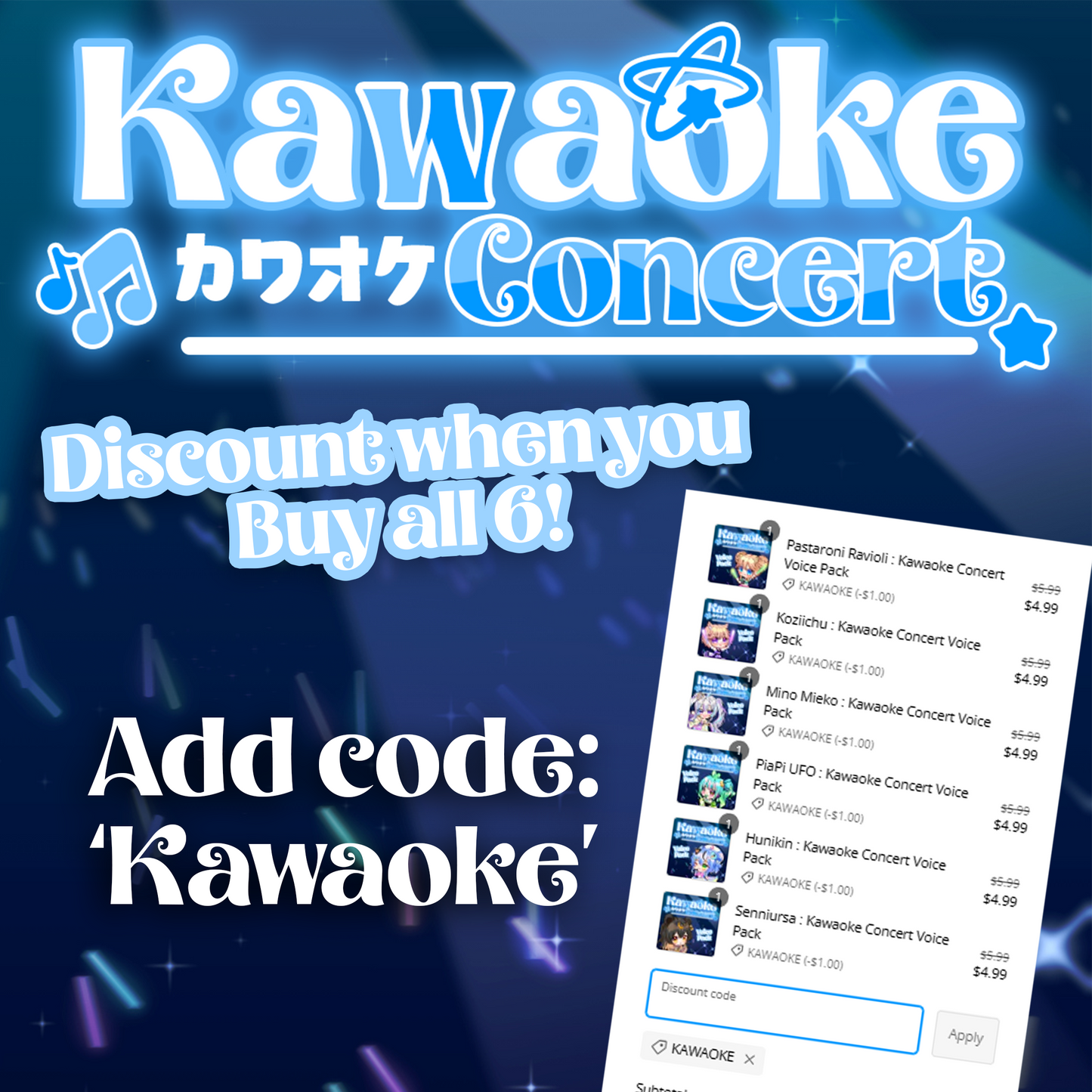 Pastaroni Ravioli : Kawaoke Concert Voice Pack