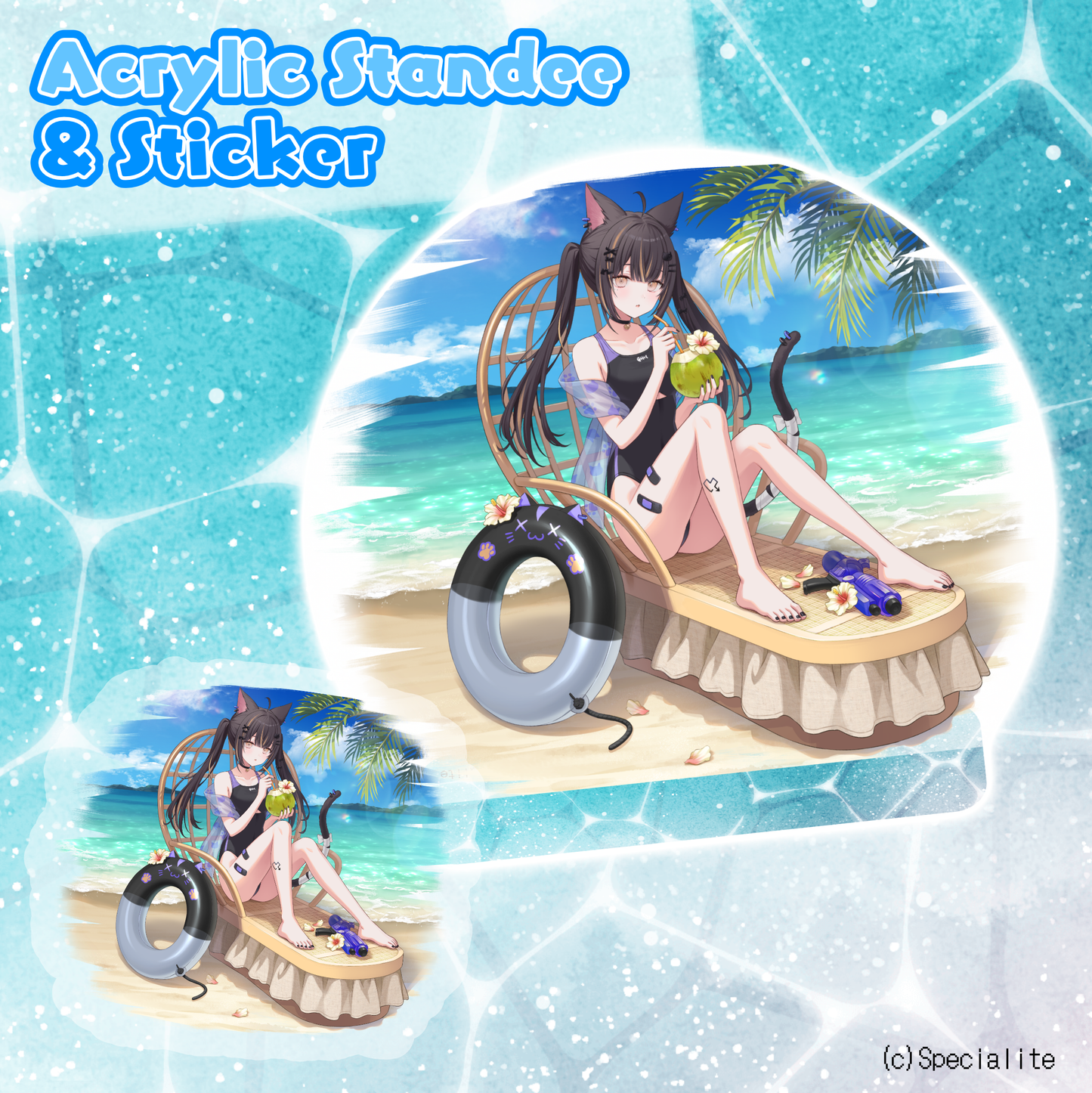 Miu Akumiya : Summer Splash - Acrylic Standee and Sticker