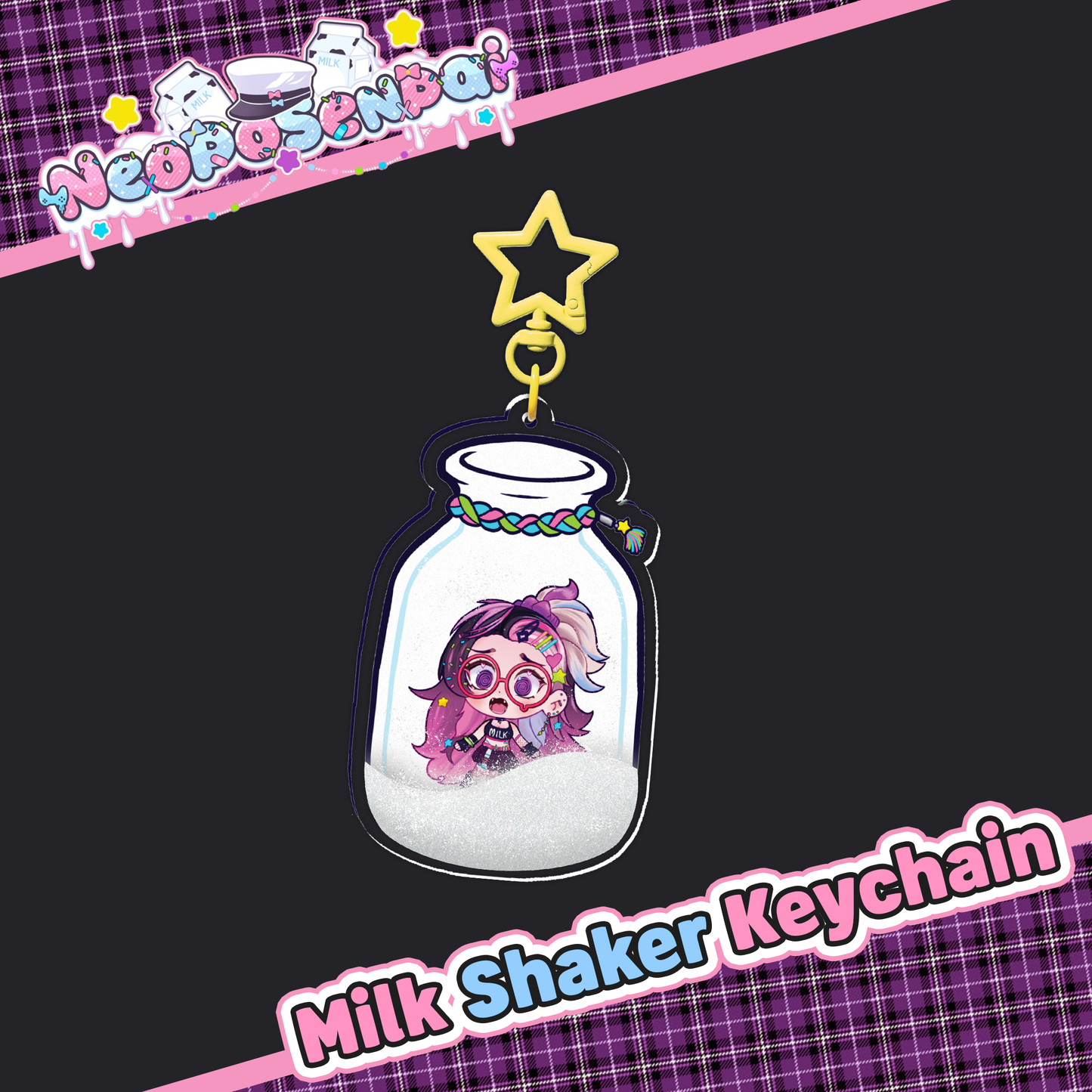 Neoposenpai : Milk Shaker Keychain