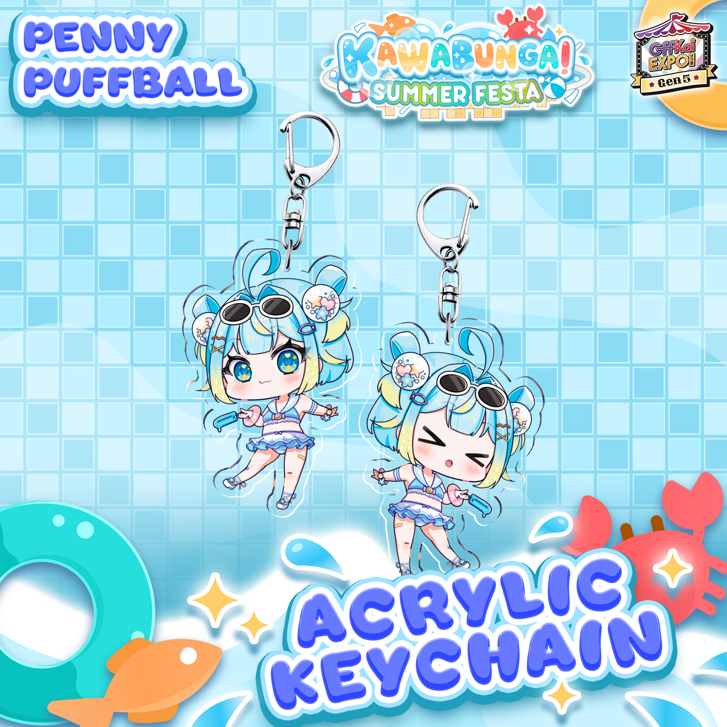 Penny Puffball : Kawabunga Keychain