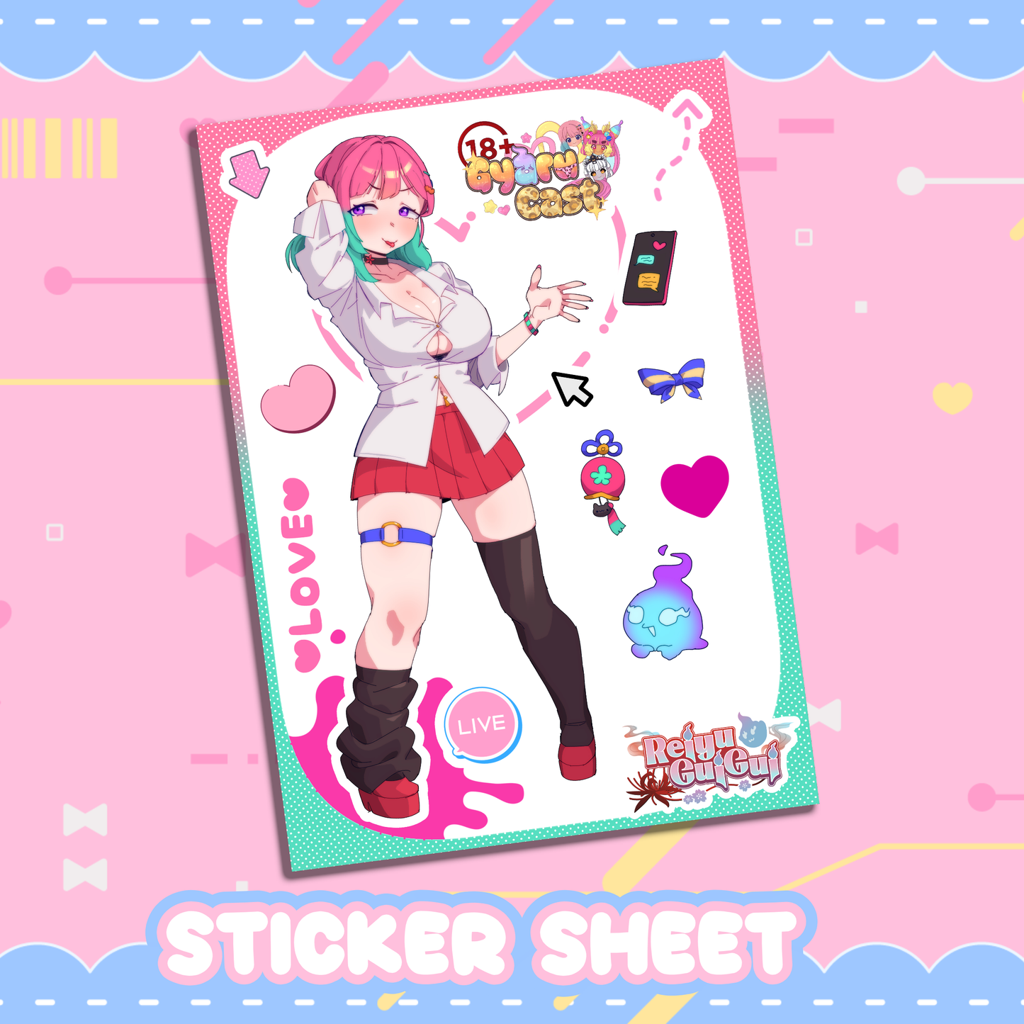 Reiyu : GyaruCast Sticker Sheet