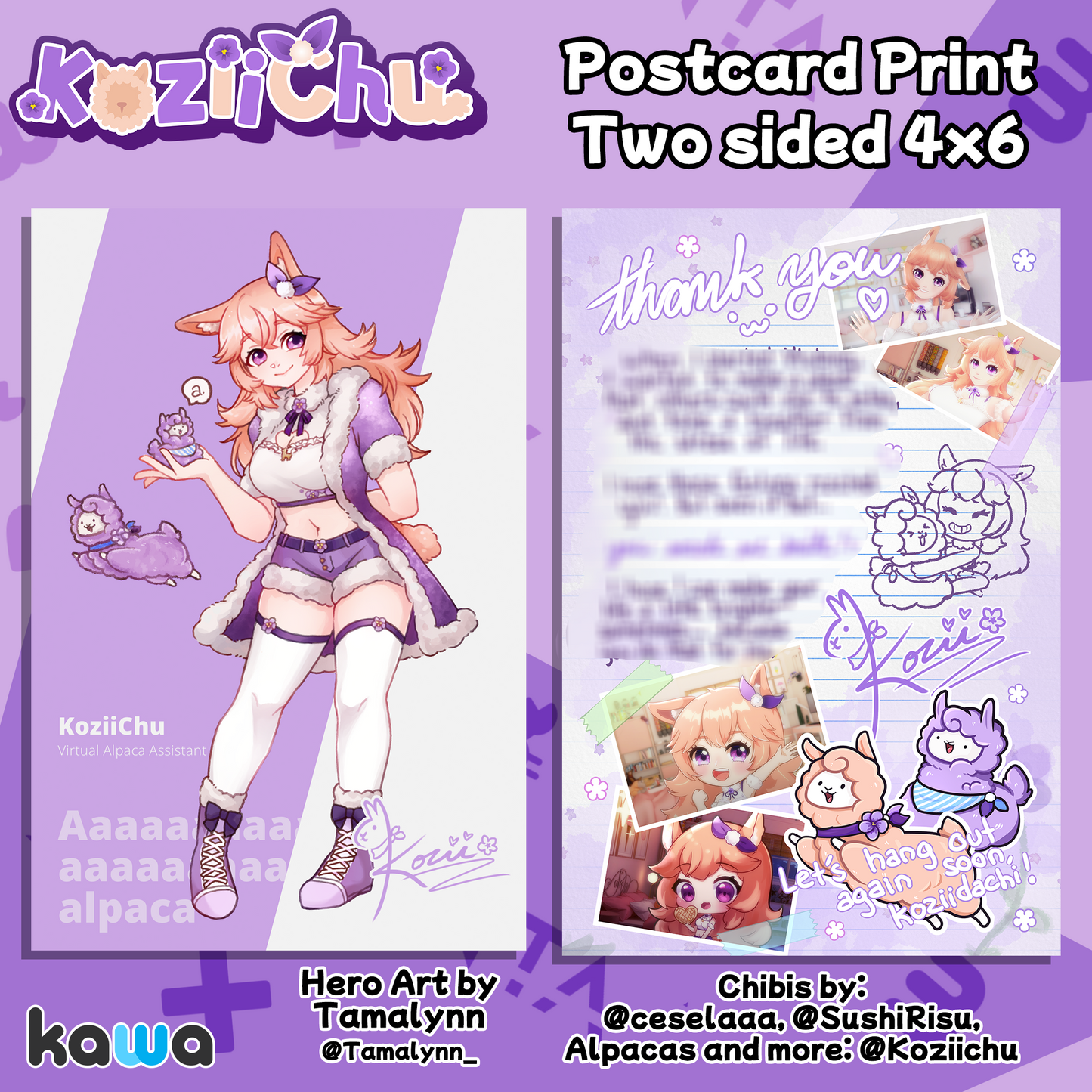Koziichu - 4x6 Postcard Print